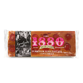 Turrón de Yema Tostada con Cereza Artesano "Rilsan" 1880 300 g