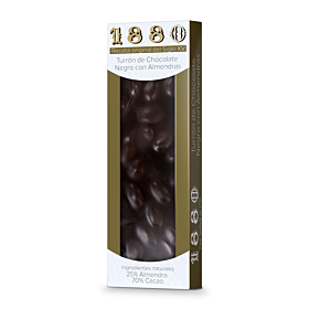 Turrón Chocolate Negro con Almendras 1880 200 g