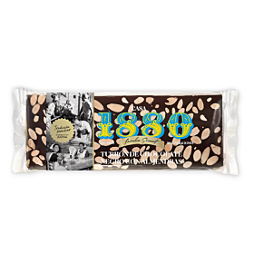 Turrón chocolate negro 70% con almendras Artesano "Rilsan" 1880 250 g