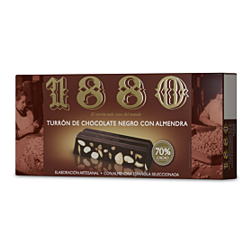 Turrón Chocolate Negro con Almendras 1880 250g