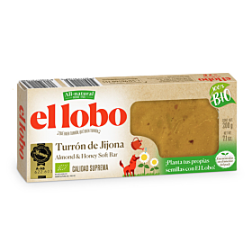 Turrón Jijona 100% BIO All Natural El Lobo 200 g