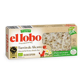 Turrón Alicante 100% BIO All Natural El Lobo 200 g