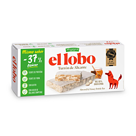 Turrón Alicante -37% azúcar El Lobo 200 g