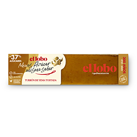 Turrón de Yema Tostada -37% azúcar El Lobo 200 g