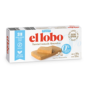 Turrón Crema de Almendras 0% Azúcares El Lobo All-Natural 200 g