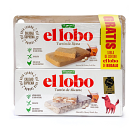 Almond & Honey Soft All -Natural Bar El Lobo 250 g + Almond & Honey Brittle Bar All-Natural El Lobo 250 g Pack